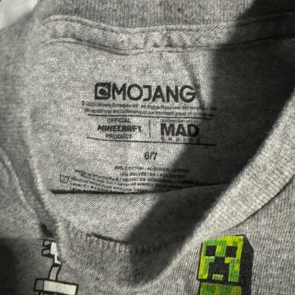 Two Minecraft short sleeved tees size 6 - Picture 2 of 3